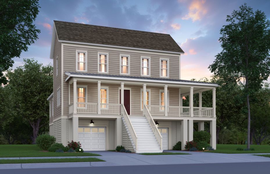 Representative exterior photo of a completed home built from the Laurel - Drive Under by Pulte Homes in Long Savanna, Charleston, SC (Image 3).