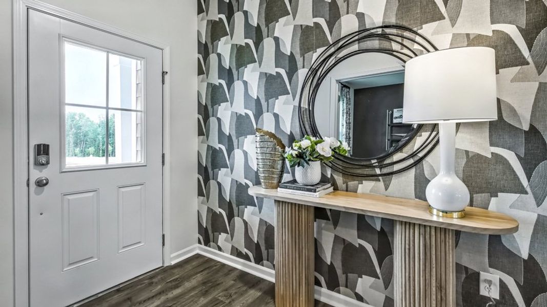 Representative furnished interior of a home built from the HAYDEN by D.R. Horton in Bexford, Willow Spring (Image 9).