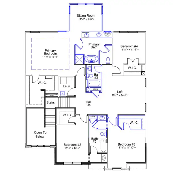 2D floor plan layout of this home in Lilah Grove, Summerfield, NC (Image 3).