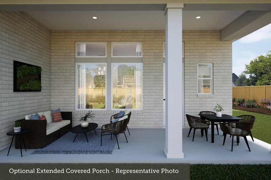 Exterior details and patio area of a home in Mustang Lakes, Celina (Image 2).