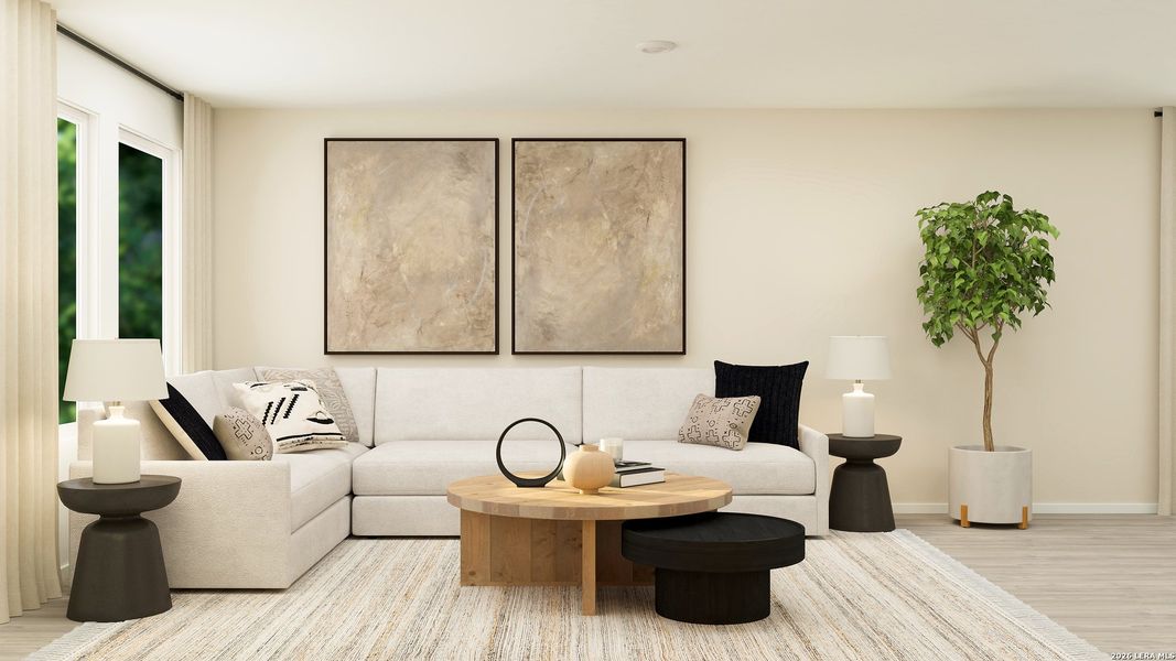 Furnished interior view inside a new home in , Converse (Image 16).