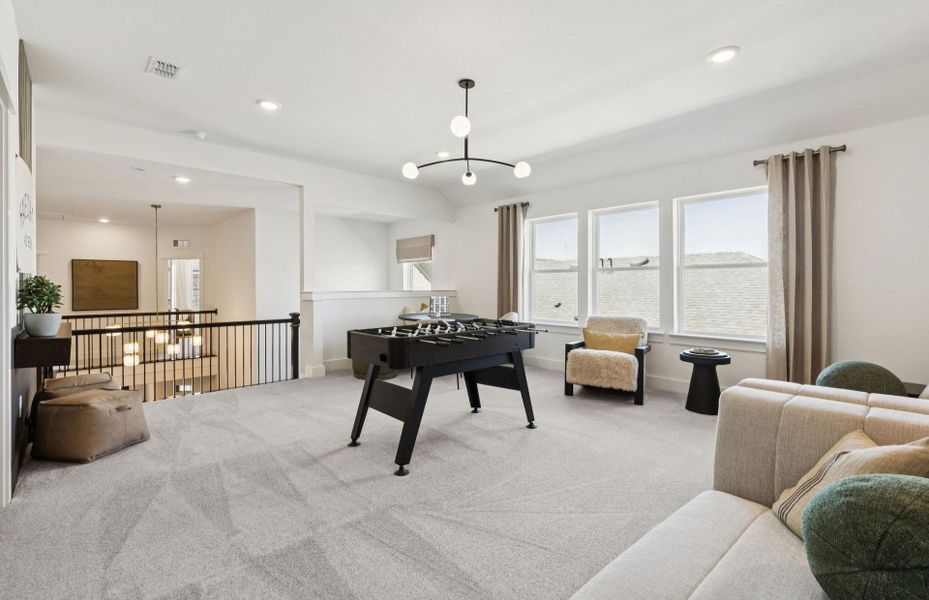 Representative furnished interior of a home built from the Lexington by Pulte Homes in Whitewing Trails, Princeton (Image 7).