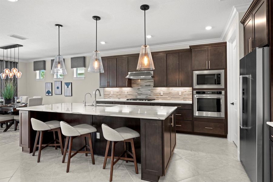 Furnished interior view inside a new home in Del Webb Tradition, Port St. Lucie (Image 38). Furnished interior view inside a new home in Del Webb Tradition, Port St. Lucie (Image 38).