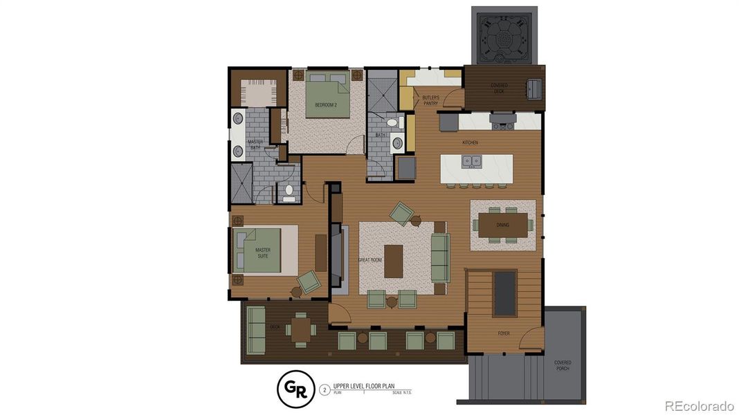 2D floor plan layout of this home in , Granby, CO (Image 2). 2D floor plan layout of this home in , Granby, CO (Image 2).
