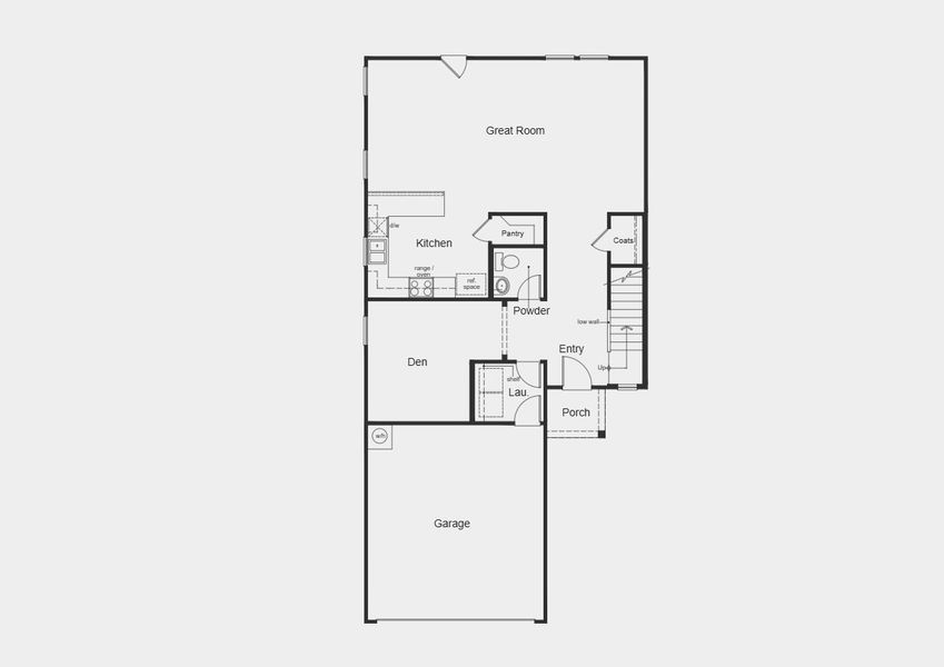 2D floor plan layout for the Plan 2246 by KB Home in Saddlebrook Trails, Beasley, TX (Image 3).