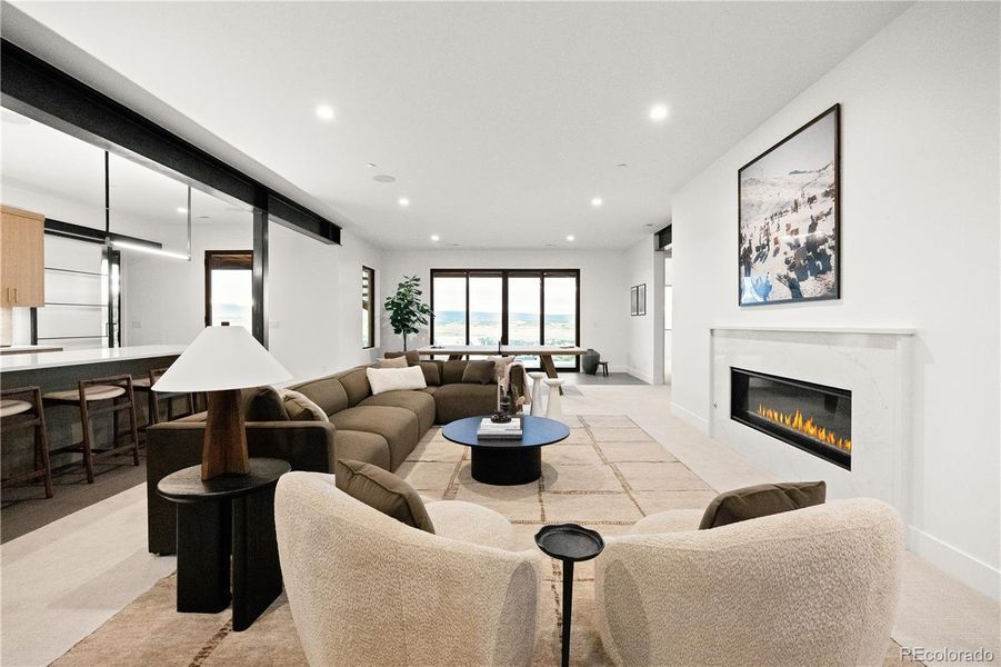 Furnished interior view inside a new home in Signature at Crystal Valley, Castle Rock (Image 13).