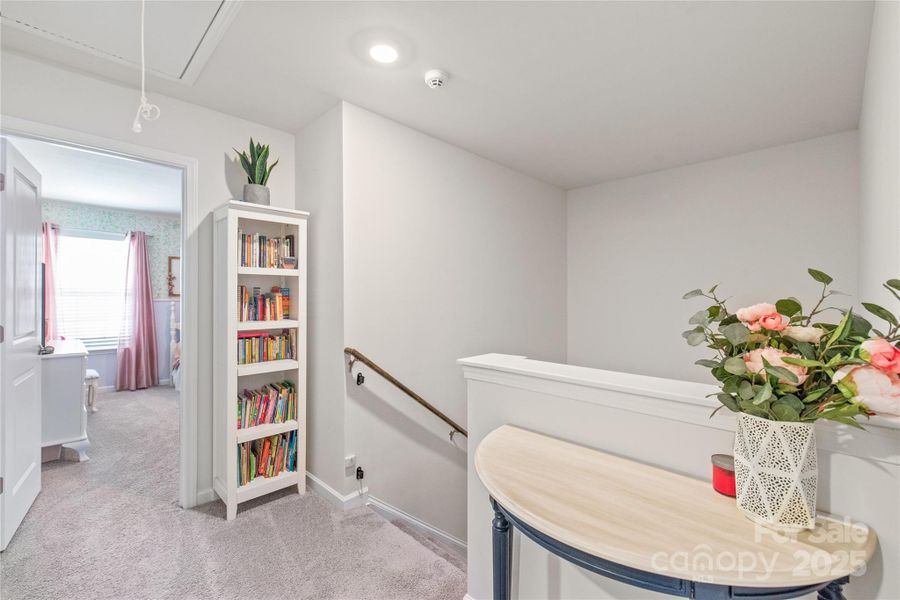 Landing at the top of the stairs