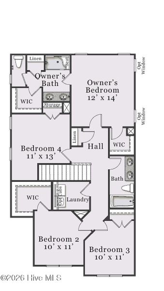 2D floor plan layout of this home in Sandy Springs, Aberdeen, NC (Image 3).