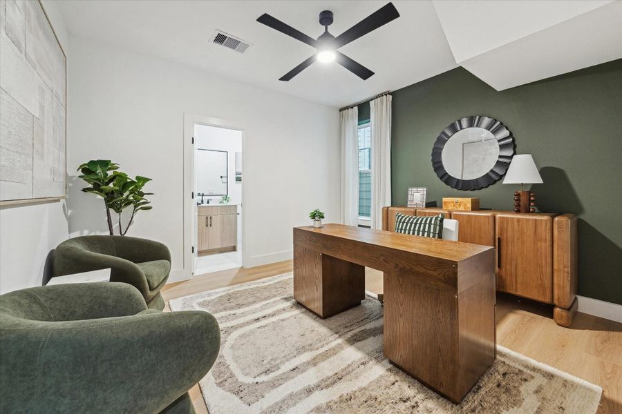 Home office or flex space with modern styling Home office or flex space with modern styling