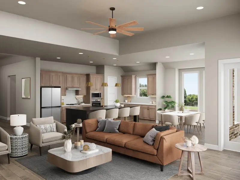 Representative furnished interior of a home built from the Arden by Beazer Homes in Ellwood: Prestige Collection, Iowa Colony (Image 5). Representative furnished interior of a home built from the Arden by Beazer Homes in Ellwood: Prestige Collection, Iowa Colony (Image 5).