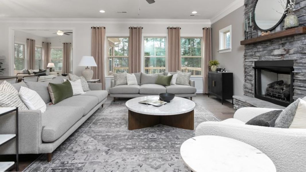 Furnished interior view inside a new home in Preserve at Carriage Cove, Oak Ridge (Image 15).