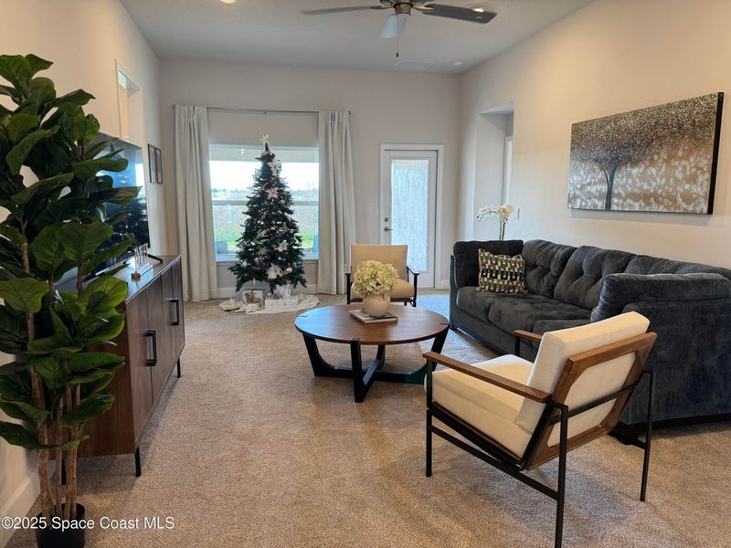 Furnished interior view inside a new home in St. John Preserve, Palm Bay (Image 5). Furnished interior view inside a new home in St. John Preserve, Palm Bay (Image 5).