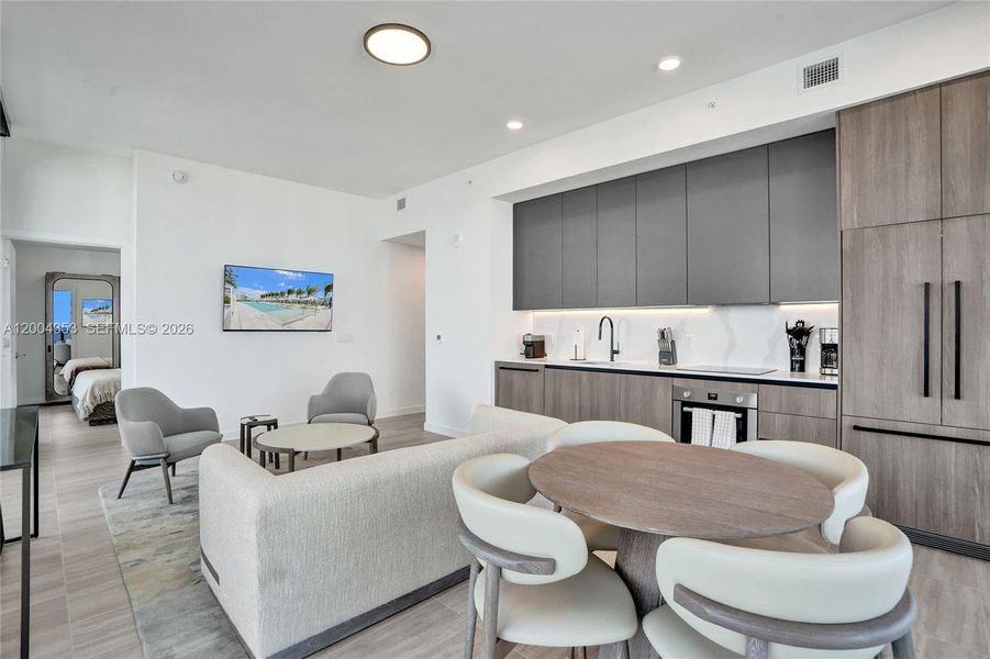 Furnished interior view inside a new home in , Miami Beach (Image 6).