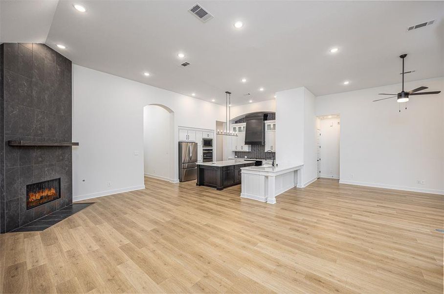 Gas Fireplace in Family Room