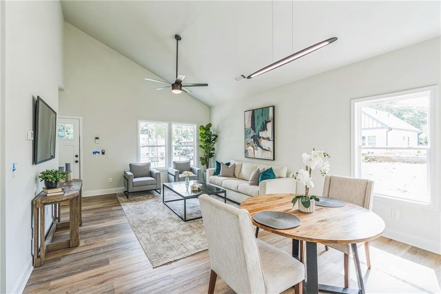 Furnished interior view inside a new home in , Atlanta (Image 17). Furnished interior view inside a new home in , Atlanta (Image 17).