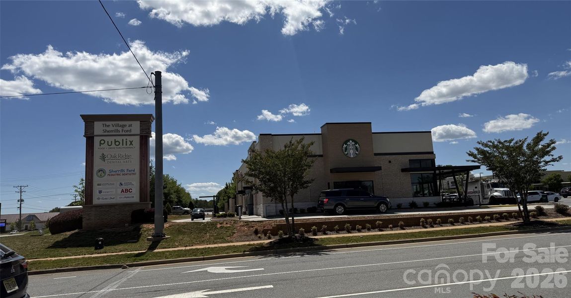 Villages at Sherrills Ford includes shopping, restaurants, medical, car care, veterinarian, ABC store and more