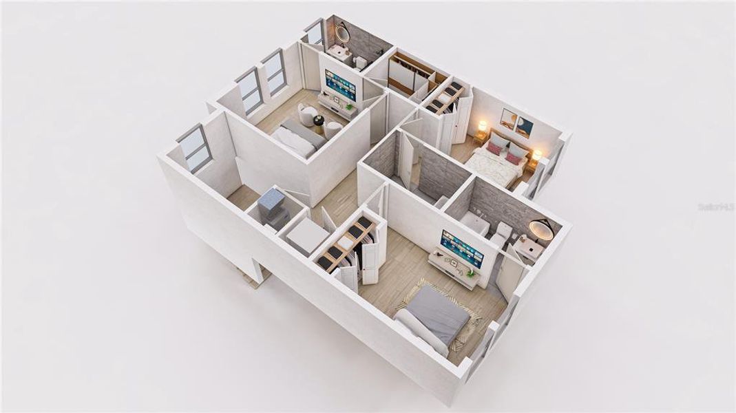 2D floor plan layout of this home in , St. Petersburg, FL (Image 7).