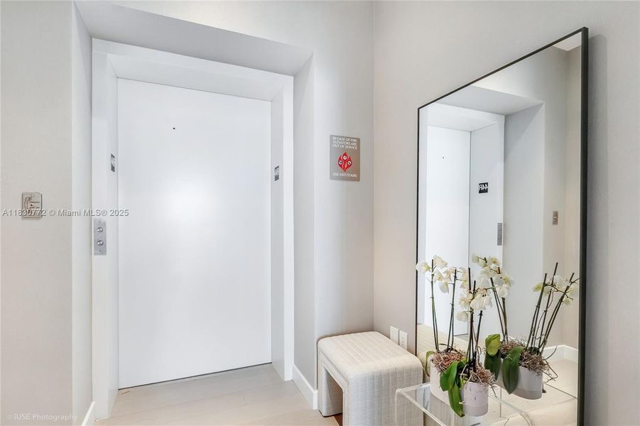 Furnished interior view inside a new home in Five Park, Miami Beach (Image 27).