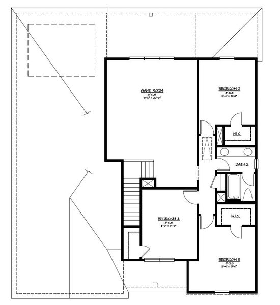 2D floor plan layout for the The Roswell by Smith Family Homes in NorthShore on the St. Marys River, Kingsland, GA (Image 4).