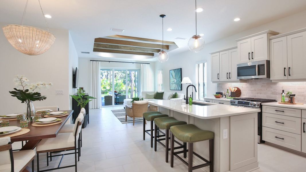 Furnished interior view inside a new home in Palm Grove, Lakewood Ranch (Image 6). Furnished interior view inside a new home in Palm Grove, Lakewood Ranch (Image 6).