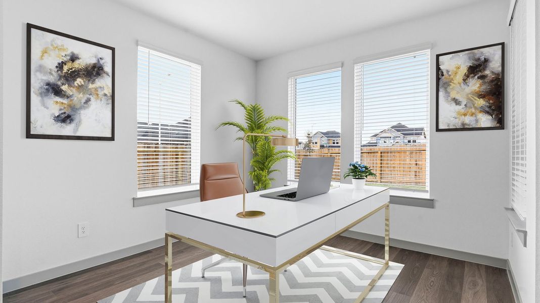 Furnished interior view inside a new home in Westland Ranch 50' Homesites, League City (Image 14).