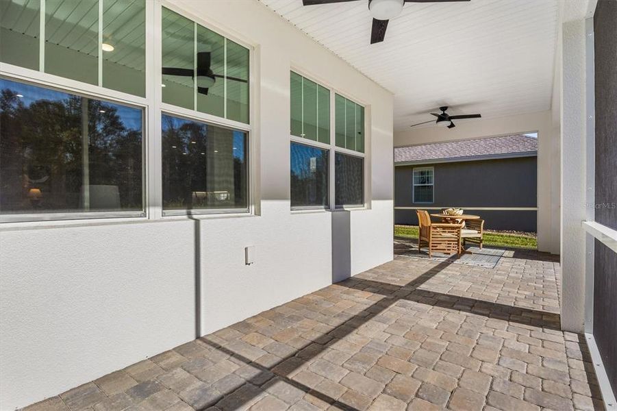 Exterior details and patio area of a home in Lake James, Lakeland (Image 4).