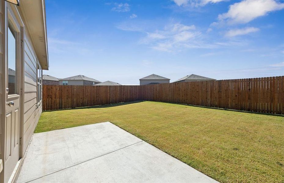 Large fenced in back yard