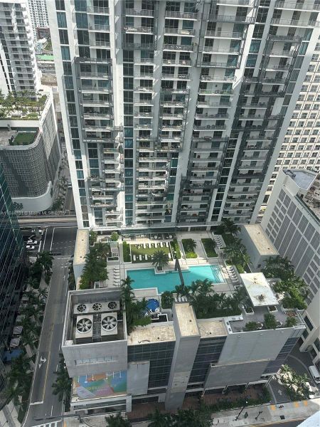 Exterior details and patio area of a home in Aston Martin Residences, Miami (Image 2).