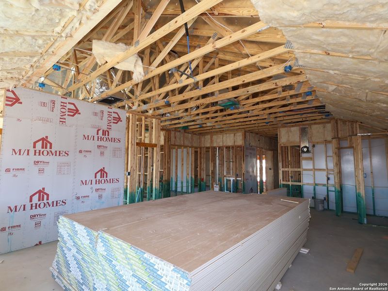 In-progress construction of a new home in Hunters Ranch, San Antonio, TX (Image 32).