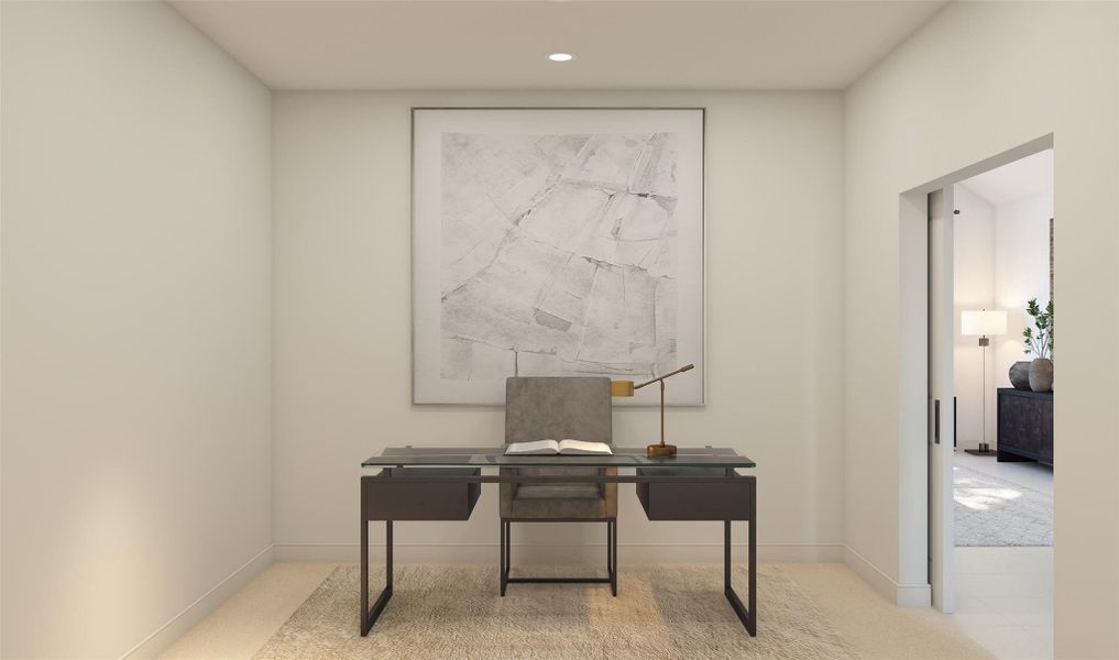 Private home office (*Artist rendering used for illustration purposes only.) Private home office (*Artist rendering used for illustration purposes only.)