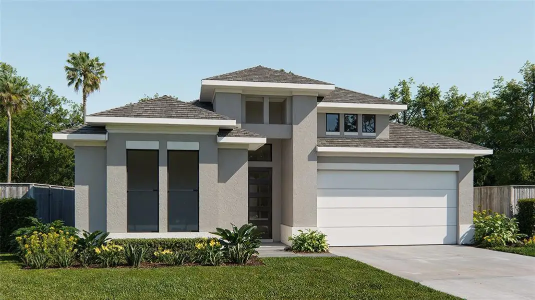 Front exterior of a new home in Magnolia Bay, Nokomis, FL, highlighting curb appeal (Image 1). Front exterior of a new home in Magnolia Bay, Nokomis, FL, highlighting curb appeal (Image 1).