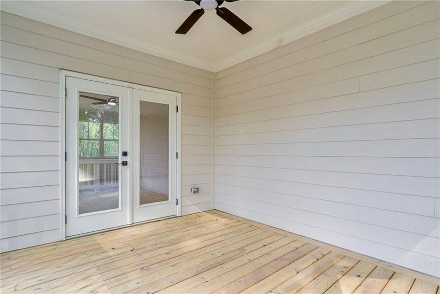 Exterior details and patio area of a home in , Atlanta (Image 3).