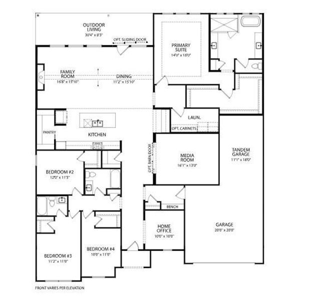 2D floor plan layout of this home in Two Step Farm Signature, Montgomery, TX (Image 19). 2D floor plan layout of this home in Two Step Farm Signature, Montgomery, TX (Image 19).
