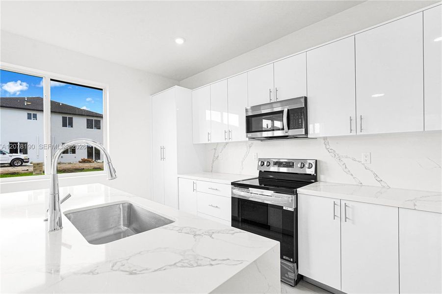 Furnished interior view inside a new home in , Miami (Image 16).