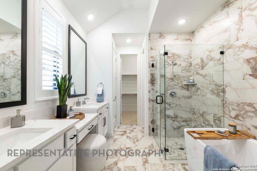 Furnished interior view inside a new home in Davis Ranch: 45ft. lots, San Antonio (Image 34).