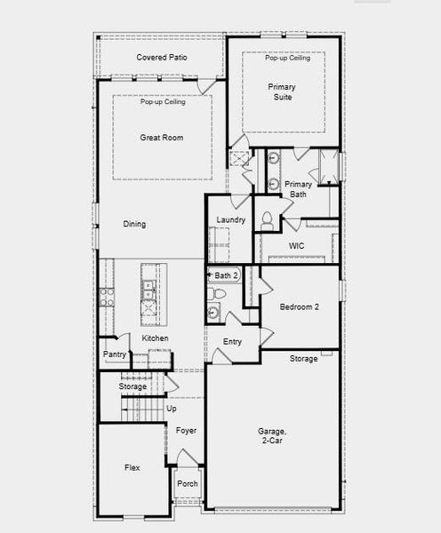 Additional Highlights Include: Pop-up ceilings at primary suite and great room. Photos are for representative purposes only.