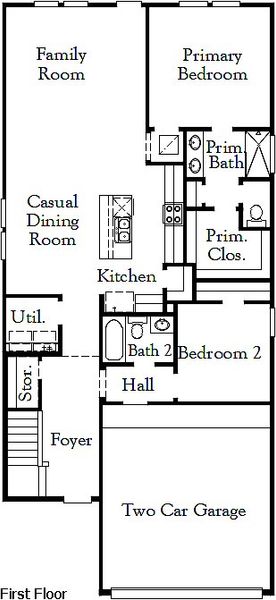 2D floor plan layout for the La Salle by Coventry Homes in The Parklands, Santa Clara, TX (Image 3).