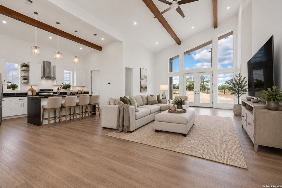 Furnished interior view inside a new home in , Von Ormy (Image 12).