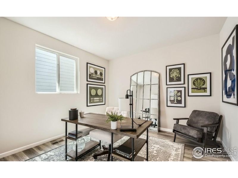 Furnished interior view inside a new home in Waterfield - Single Family Homes, Fort Collins (Image 13). Furnished interior view inside a new home in Waterfield - Single Family Homes, Fort Collins (Image 13).