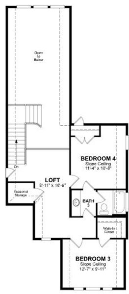 2D floor plan layout of this home in Ellwood, Iowa Colony, TX (Image 3).