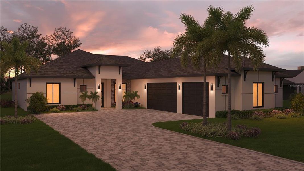 Front exterior of a new home in , Palm Coast, FL, highlighting curb appeal (Image 17).