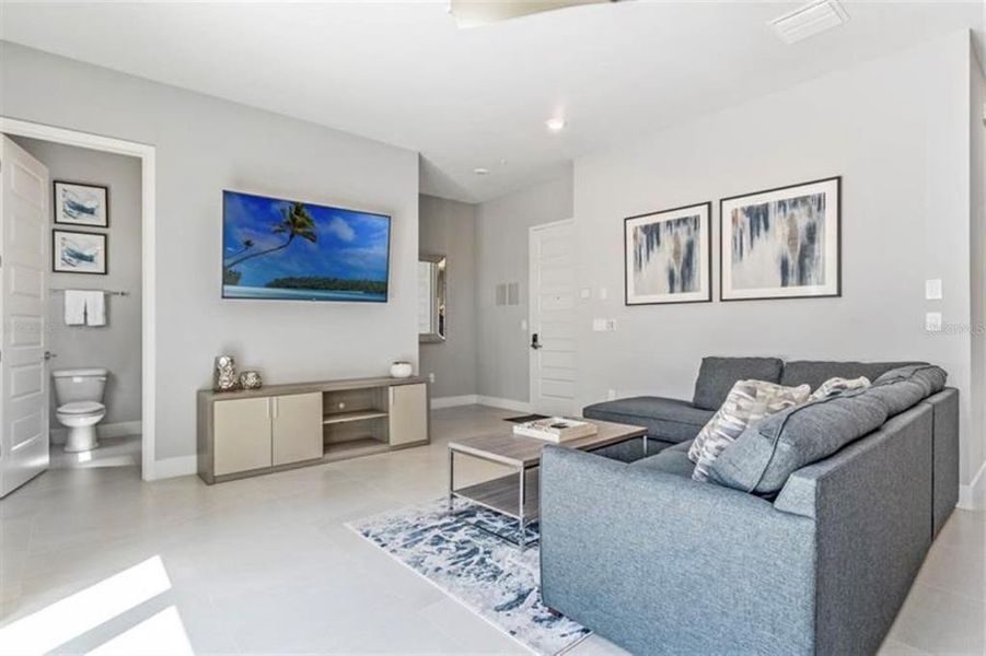 Furnished interior view inside a new home in , Reunion (Image 6).