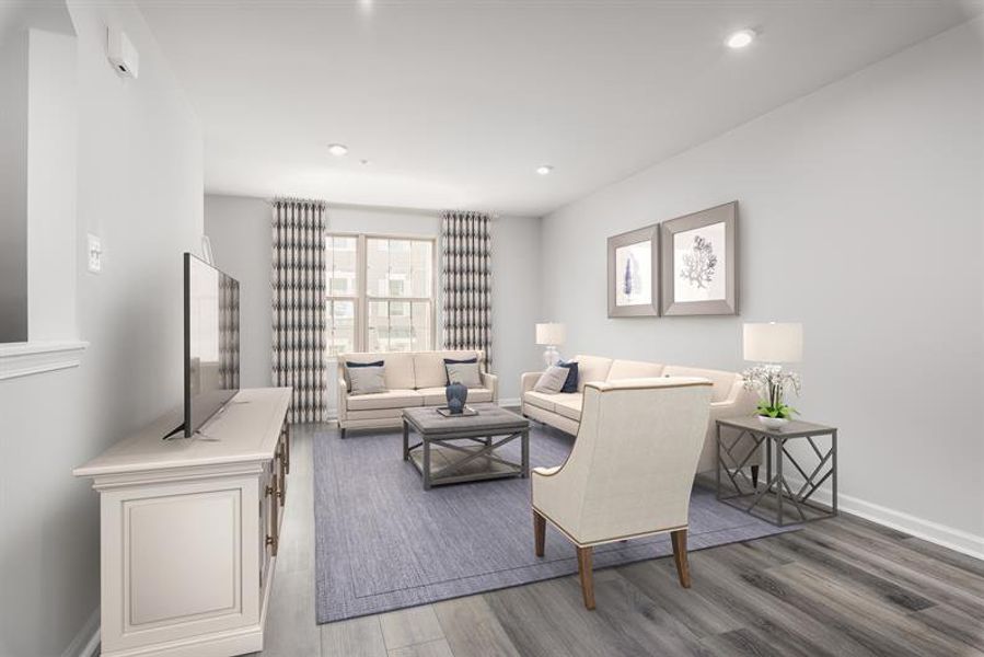 Representative furnished interior of a home built from the Spencer by Ryan Homes in Northerly, Charlotte (Image 12).