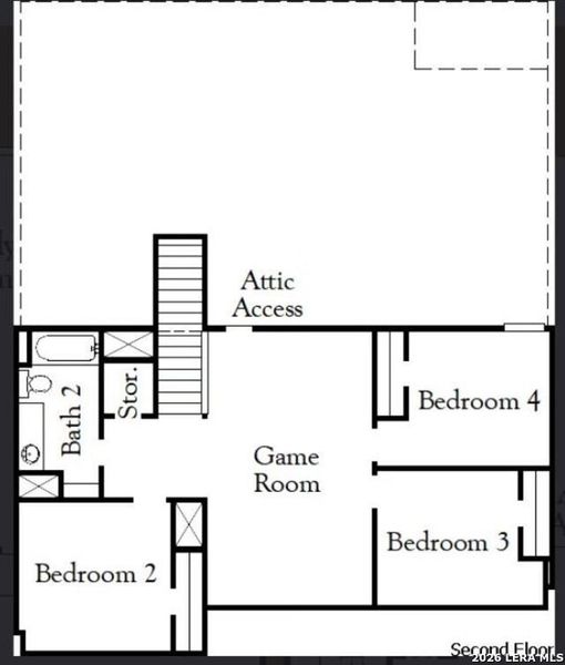 2D floor plan layout of this home in Summerlin, San Antonio, TX (Image 4).