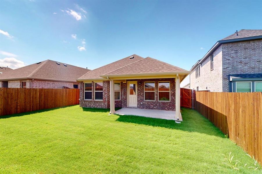 Front exterior of a new home in Elevon, Lavon, TX, highlighting curb appeal (Image 22).