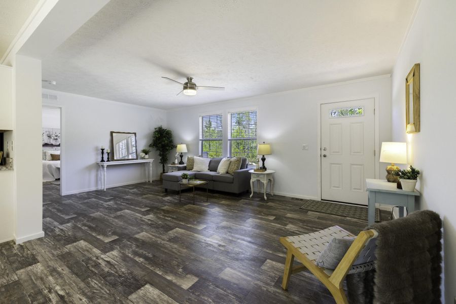 Furnished interior view inside a new home in , Cross (Image 6). Furnished interior view inside a new home in , Cross (Image 6).