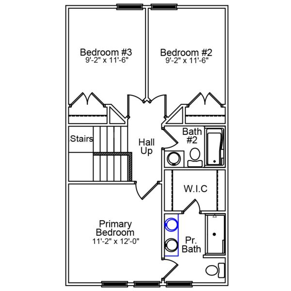 2D floor plan layout of this home in Edwards Station, Taylors, SC (Image 4).
