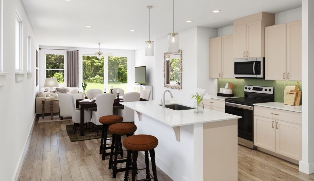 Representative furnished interior of a home built from the Gannon by Mattamy Homes in Cardinal Landing, Coats (Image 4).