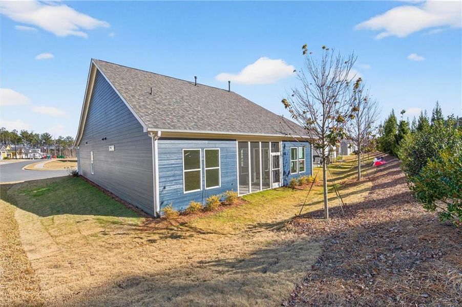 Exterior details and patio area of a home in The Reserve at Bells Ferry, Kennesaw (Image 21).