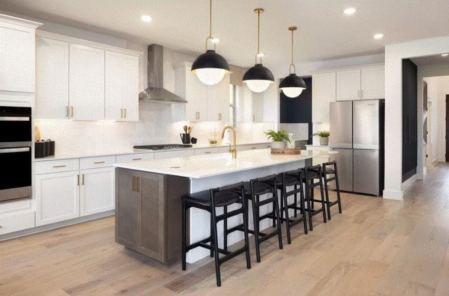 Photo of Pulte model home with same floor plan, not of actual home listed.